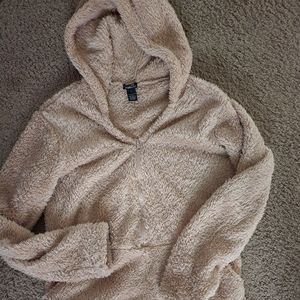 Fuzzy zip up onsie romper